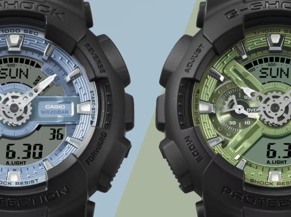 Casio G-Shock Analog Digital Watch, GA110CD-1A2, Ice Blue, 110 Series