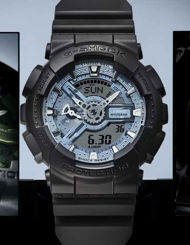 Casio G-Shock Analog Digital Watch, GA110CD-1A2, Ice Blue, 110 Series