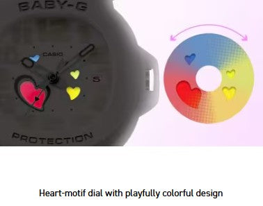 Casio G Shock Baby-G BGA-10 Series BGA10-4A, Pink, Playful Hearts Series