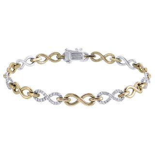 Silver Lab Grown Diamond Infinity Tennis Bracelet