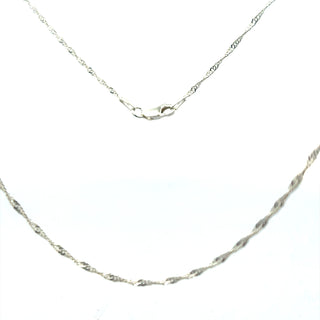 925 Silver 1.5mm Singapore Chain, Lobster Clasp