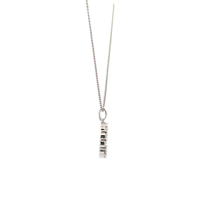 Sterling Silver Circle Lab Grown Diamond Necklace 18"