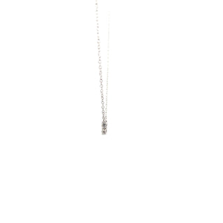 Sterling Silver Flower Lab Grown Diamond Necklace 18"