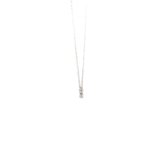 Sterling Silver Flower Lab Grown Diamond Necklace 18"