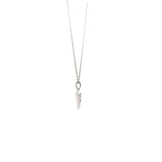 Sterling Silver Inverted Triangle Lab Grown Diamond Necklace 18"