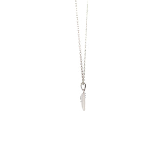 Sterling Silver Inverted Triangle Lab Grown Diamond Necklace 18"