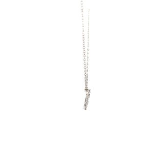 Sterling Silver Lab Grown Diamond Circular Necklace 18"