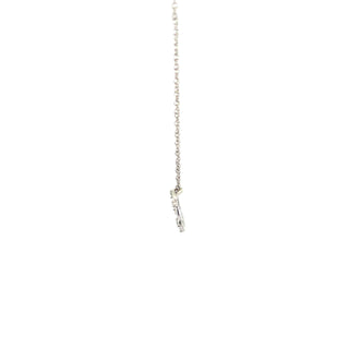 Sterling Silver Lab Grown Diamond Circular Necklace 18"