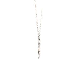 Sterling Silver Lab Grown Diamond Necklace 18"
