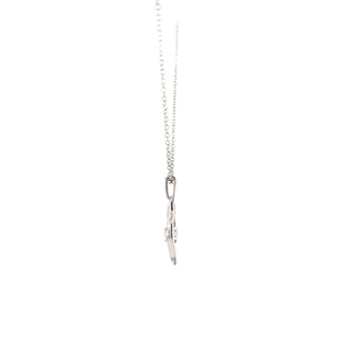 Sterling Silver Lab Grown Diamond Necklace 18"