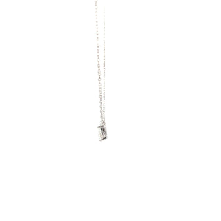 Sterling Silver Toi et Moi Lab Grown Diamond Necklace 18"