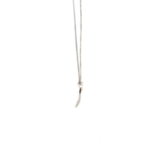 Sterling Silver and 10K Yellow Gold Heart Diamond Necklace , 18"