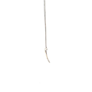 Sterling Silver and 10K Yellow Gold Heart Diamond Necklace , 18"