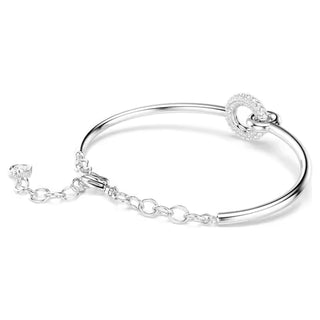 SwarovskiDextera bangle, Round cut, White, Rhodium plated 5743569