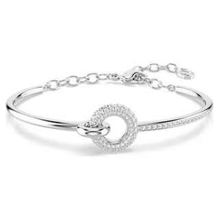 SwarovskiDextera bangle, Round cut, White, Rhodium plated 5743569