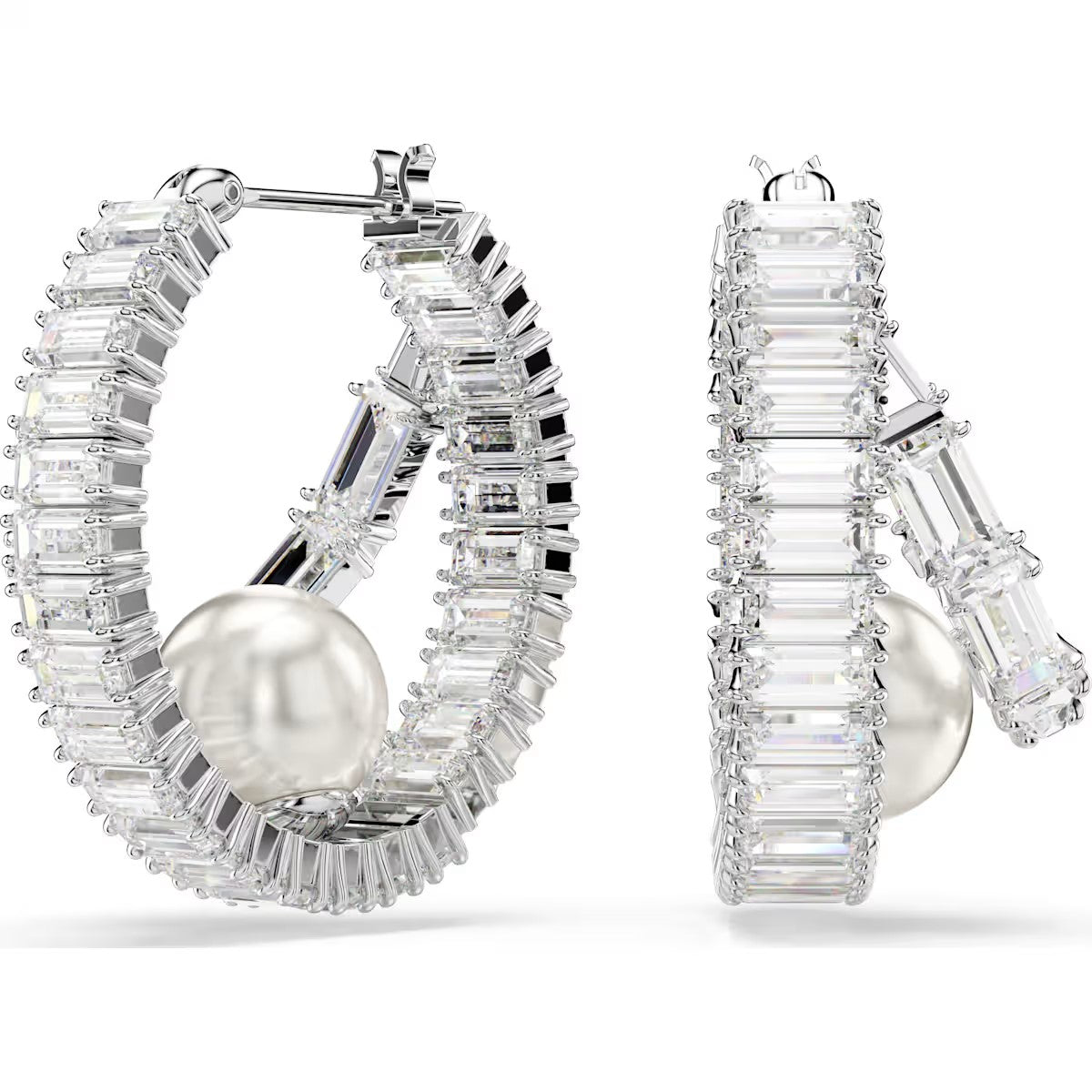 Swarovski - Ariana Grande's SS25 CAPSULE: Pearl Hoop Earrings - 5720868