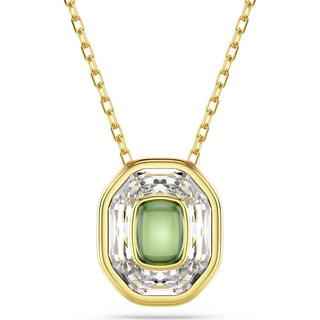 Swarovski - Chroma pendant, Octagon cut, Green, Gold-tone plated 5705580- Discontinued