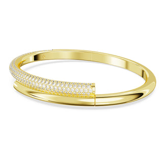 Swarovski - Dextera bangle, Magnetic closure, White, Gold-tone plated - 5669498