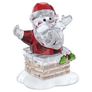 Swarovski - Christmas Holiday Cheers Santa Claus and Chimney 5701507