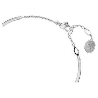 Swarovski - Brazalete Hyperbola, Corazón, Azul, Baño de rodio - 5680393 