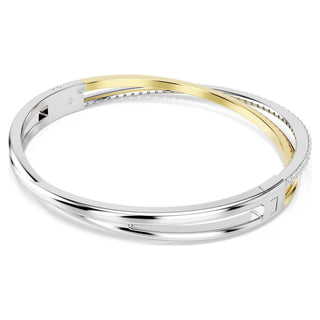 Swarovski - Hyperbola bangle Round cut, White, Mixed metal finish - 5689720