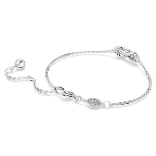 Swarovski - Pulsera Hyperbola, Infinity, blanco, Baño de rodio - 5679664