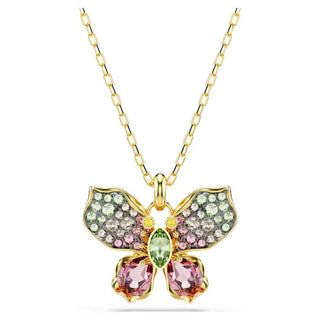 Swarovski - Idyllia pendant, Mixed cuts, Pavé, Butterfly, Multicolored, Mixed metal finish 5709950