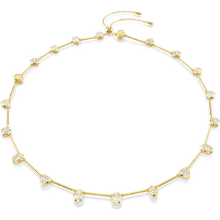 Swarovski - Imber Tennis necklace, Mixed cuts, White, Gold-tone plated 5705481 - Discontinued