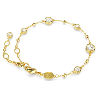 Swarovski - Pulsera Imber Talla redonda, Blanco, Baño tono oro - 5680094 - Edición limitada 