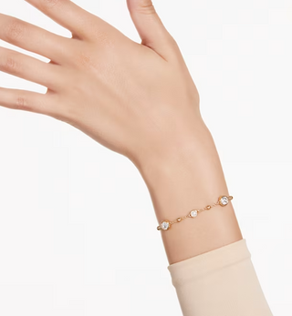 Swarovski - Pulsera Imber Talla redonda, Blanco, Baño tono oro - 5680094 - Edición limitada 