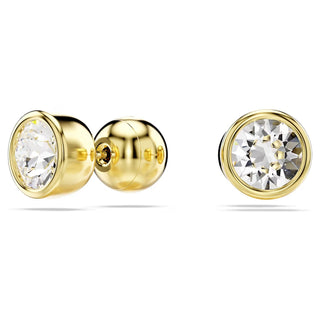 Swarovski - Pendientes Imber, Talla redonda, Blanco, Baño tono oro - 5681552 
