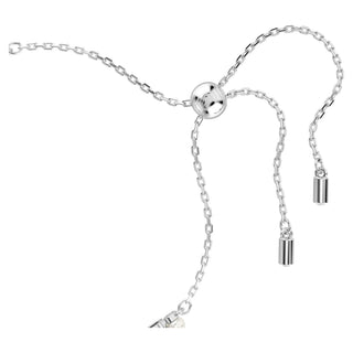 Swarovski - Matrix Tennis bracelet Crystal pearl, Round cut, White, Rhodium plated - 5689633