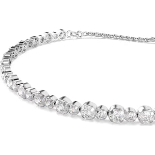 Swarovski - Matrix Tennis bracelet, Mixed round cuts, White, Rhodium plated 5677813