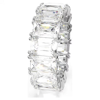 Swarovski - Matrix Vittore ring, Baguette cut, White, Rhodium plated - 5709276