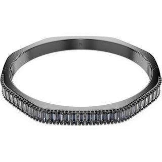 Swarovski - Matrix bangle, Baguette cut, Blue, Ruthenium plated 5720366