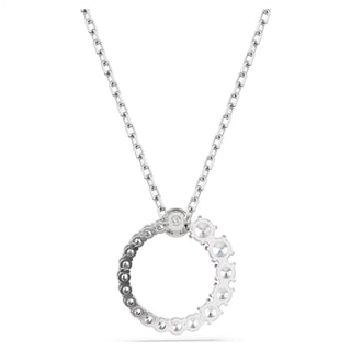 Swarovski - Matrix pendant, Crystal pearl, Round cut, White, Rhodium plated - 5688751