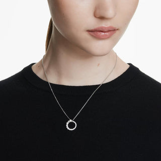Swarovski - Matrix pendant, Crystal pearl, Round cut, White, Rhodium plated - 5688751
