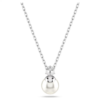 Swarovski - Matrix pendant, Crystal pearl, Round cut, White, Rhodium plated - 5693897