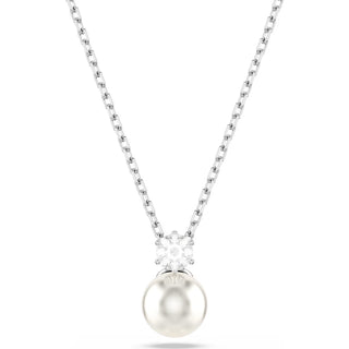 Swarovski - Matrix pendant, Crystal pearl, Round cut, White, Rhodium plated - 5693897