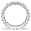 Swarovski - Matrix ring, Baguette cut, White, Silver-tone finish 5714332