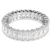 Swarovski - Matrix ring, Baguette cut, White, Silver-tone finish 5714332