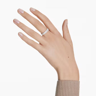 Swarovski - Matrix ring, Baguette cut, White, Silver-tone finish 5714333