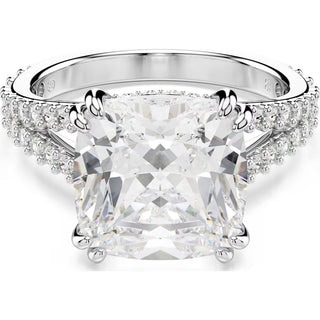 Swarovski - Stilla ring, Square cut, White, Silver-tone finish - 5709901