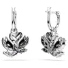 Swarovski - Swan drop earrings, Swan, Black, Rhodium plated - 5705728