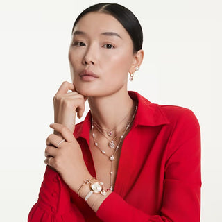 Swarovski Symbolica bangle Pavé, Horseshoe, White, Rose gold-tone plated 5741461