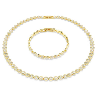 Swarovski - Una Angelic set Round cut, White, Gold-tone plated - 5720506
