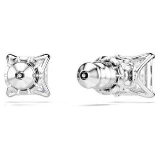 Swarovski Attract/Stilla stud earrings, Square cut, White, Rhodium plated - 5430365/5537868 (SS)