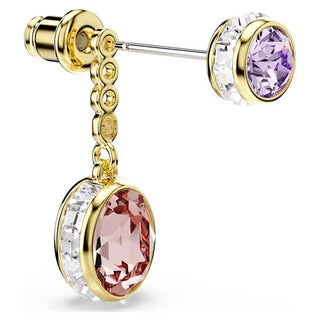 Swarovski Chroma drop earrings Mixed cuts, Multicoloured, Gold-tone plated 5738478