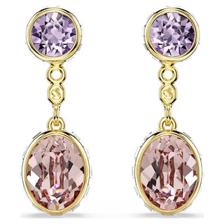 Swarovski Chroma drop earrings Mixed cuts, Multicoloured, Gold-tone plated 5738478