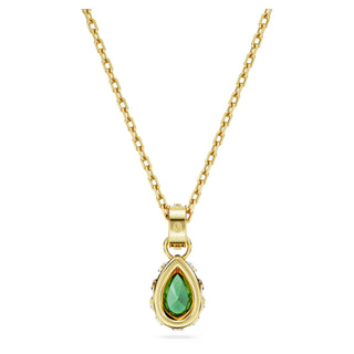 Swarovski Chroma pendant, Pear cut, Green, Gold-tone plated - 5648751